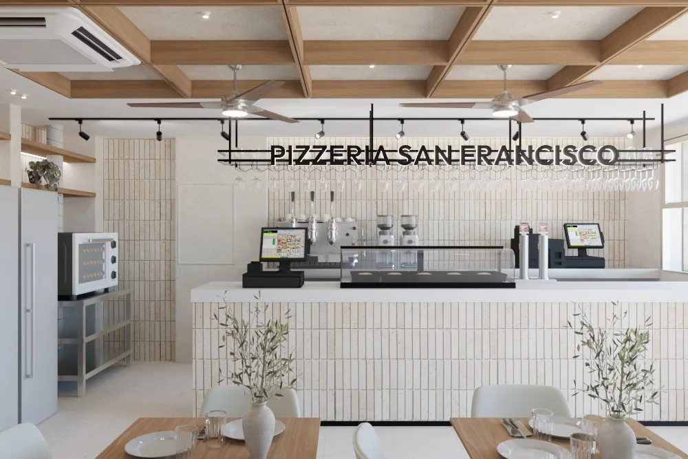 Vista interior de Pizzería San Francisco